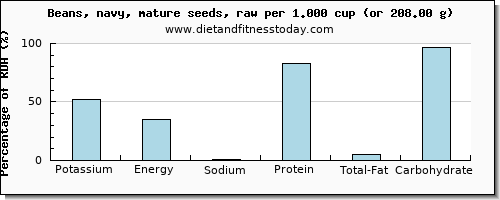 potassium and nutritional content in navy beans